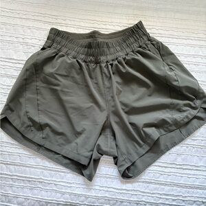 Lululemon high rise track that 5 inch shorts